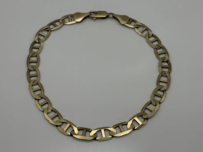 Cuban 10k Solid HEAVY 12gr ITALY Gold Bracelet 10" chain