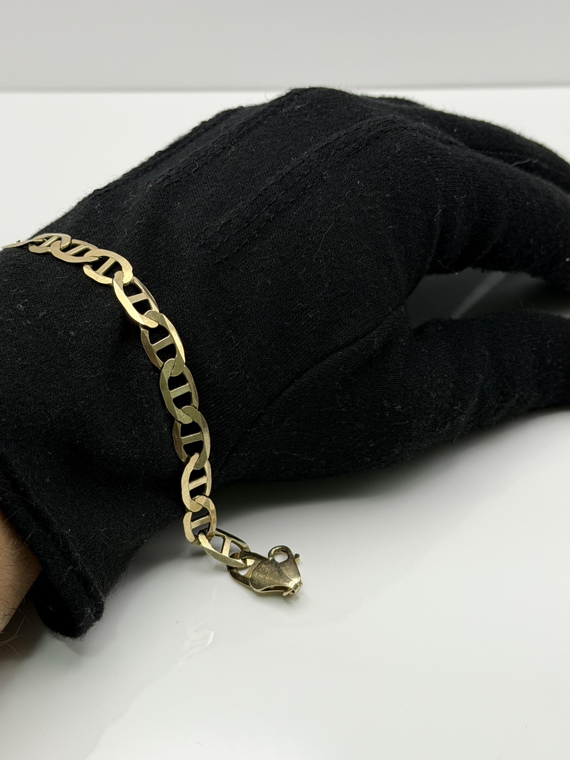 Cuban 10k Solid HEAVY 12gr ITALY Gold Bracelet 10" chain