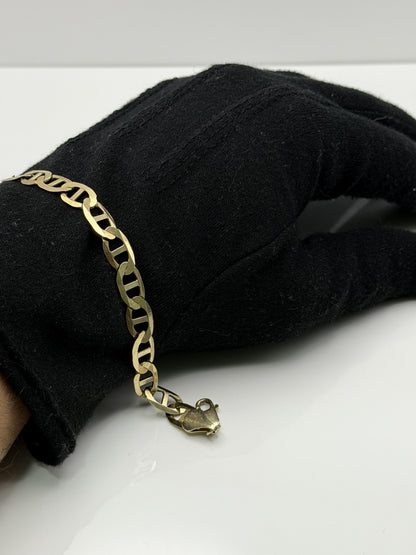 Cuban 10k Solid HEAVY 12gr ITALY Gold Bracelet 10" chain