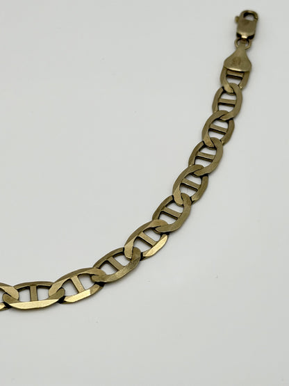Cuban 10k Solid HEAVY 12gr ITALY Gold Bracelet 10" chain