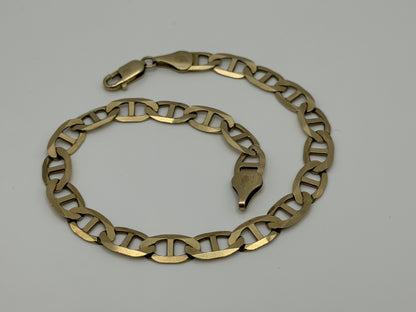 Cuban 10k Solid HEAVY 12gr ITALY Gold Bracelet 10" chain