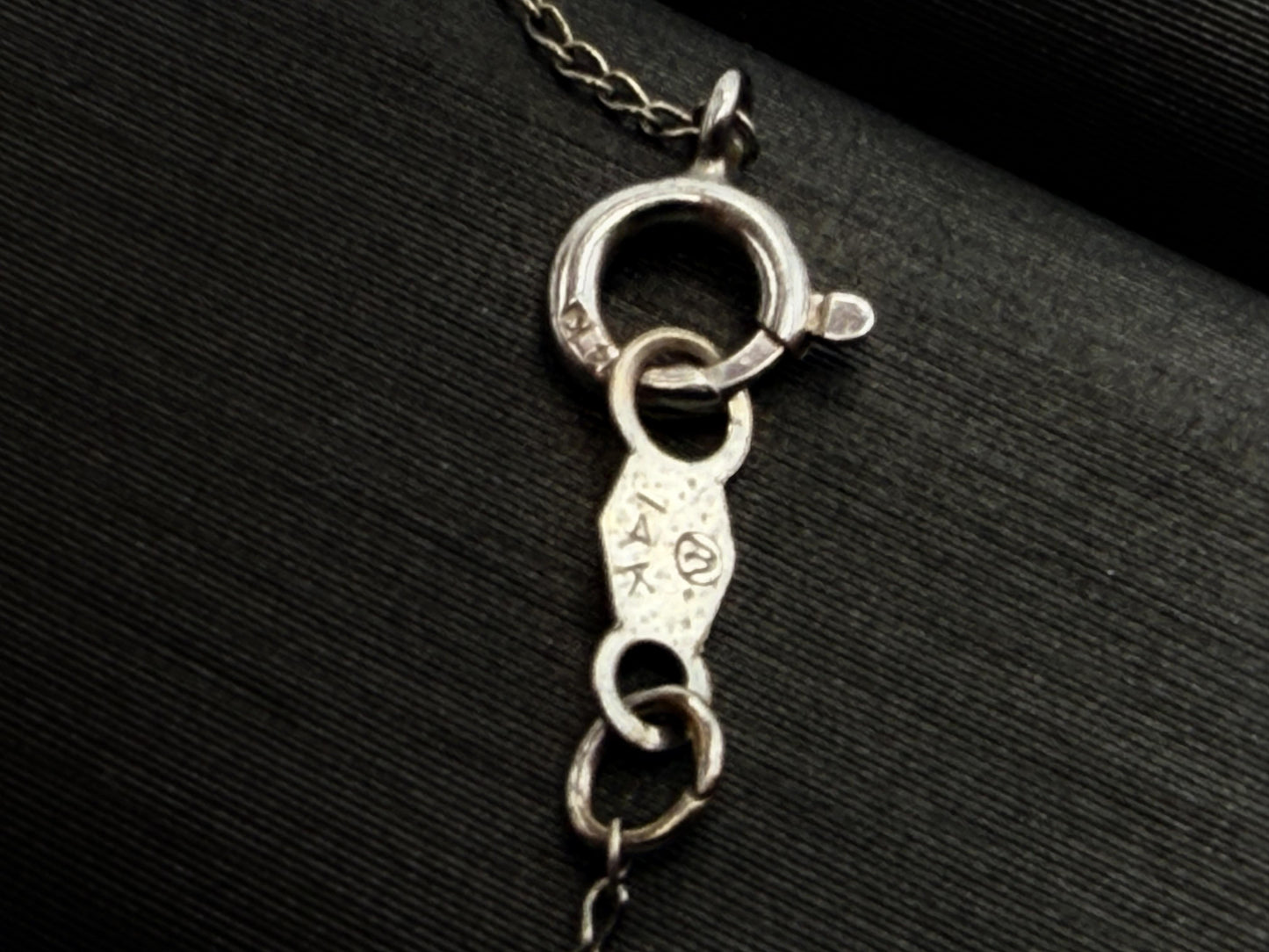 14k White Gold Solitaire 0.40ct  Diamond Necklace 20" Chain