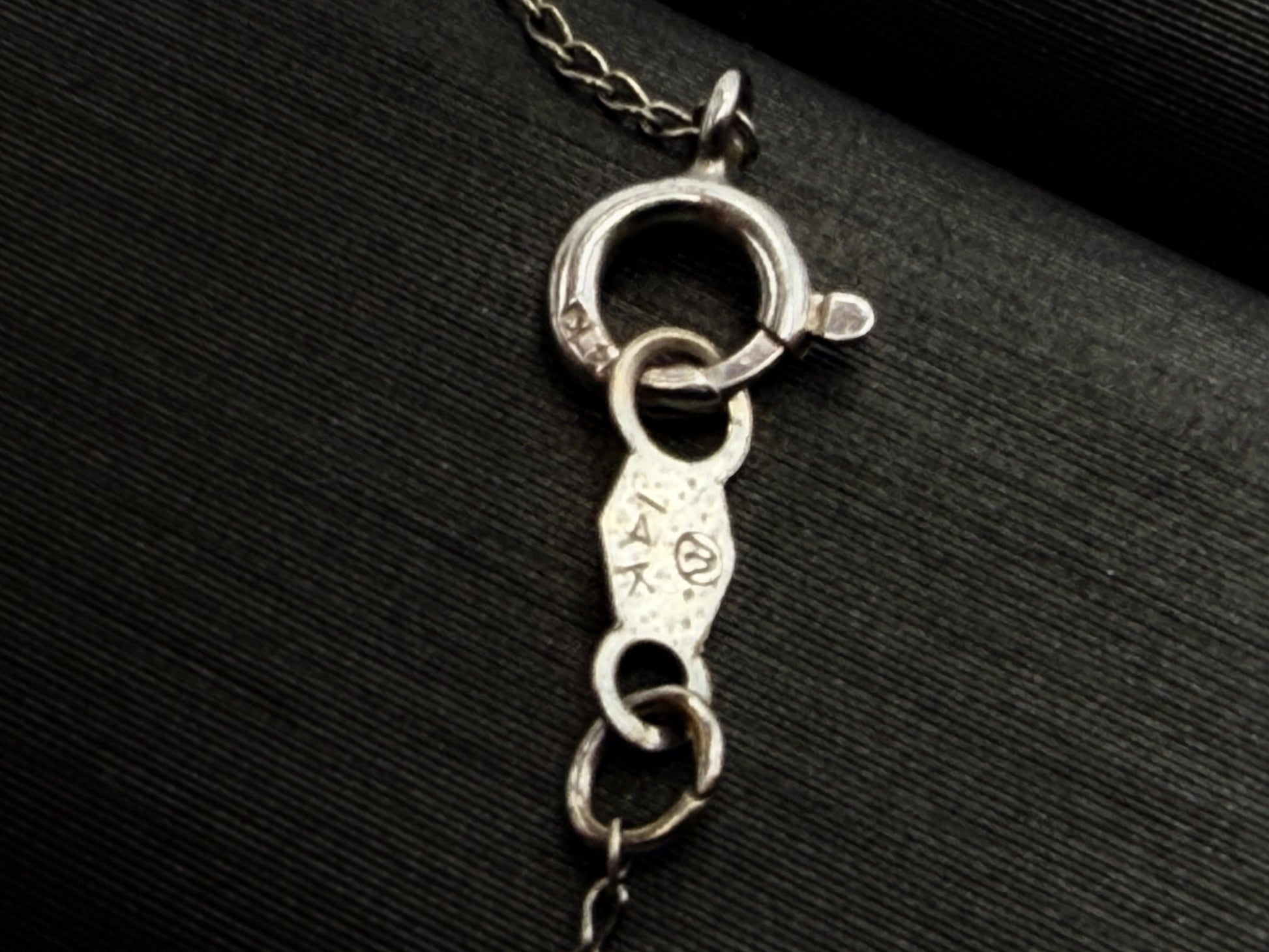 14k White Gold Solitaire 0.40ct  Diamond Necklace 20" Chain