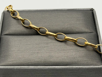 14k Gold Italy 7.5" Chain Link Bracelet
