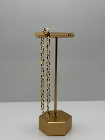 14k Gold Italy 7.5" Chain Link Bracelet
