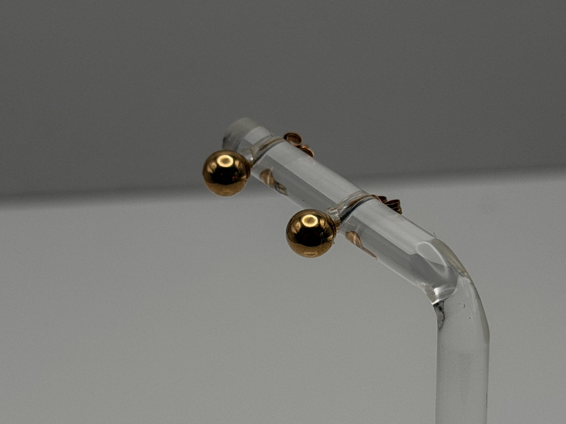 10k Yellow Gold Ball Stud Earrings 4.8mm Classic Yellow Gold Sphere Studs