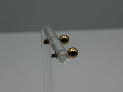 10k Yellow Gold Ball Stud Earrings 4.8mm Classic Yellow Gold Sphere Studs