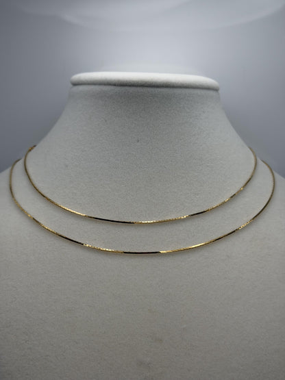 14k Vintage Italy Gold Chain Necklace 30" Dainty Minimalist Chain