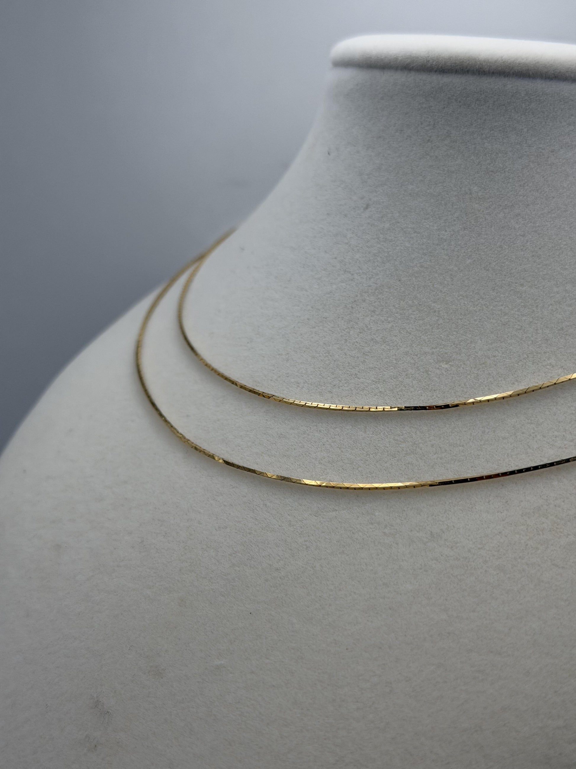 14k Vintage Italy Gold Chain Necklace 30" Dainty Minimalist Chain