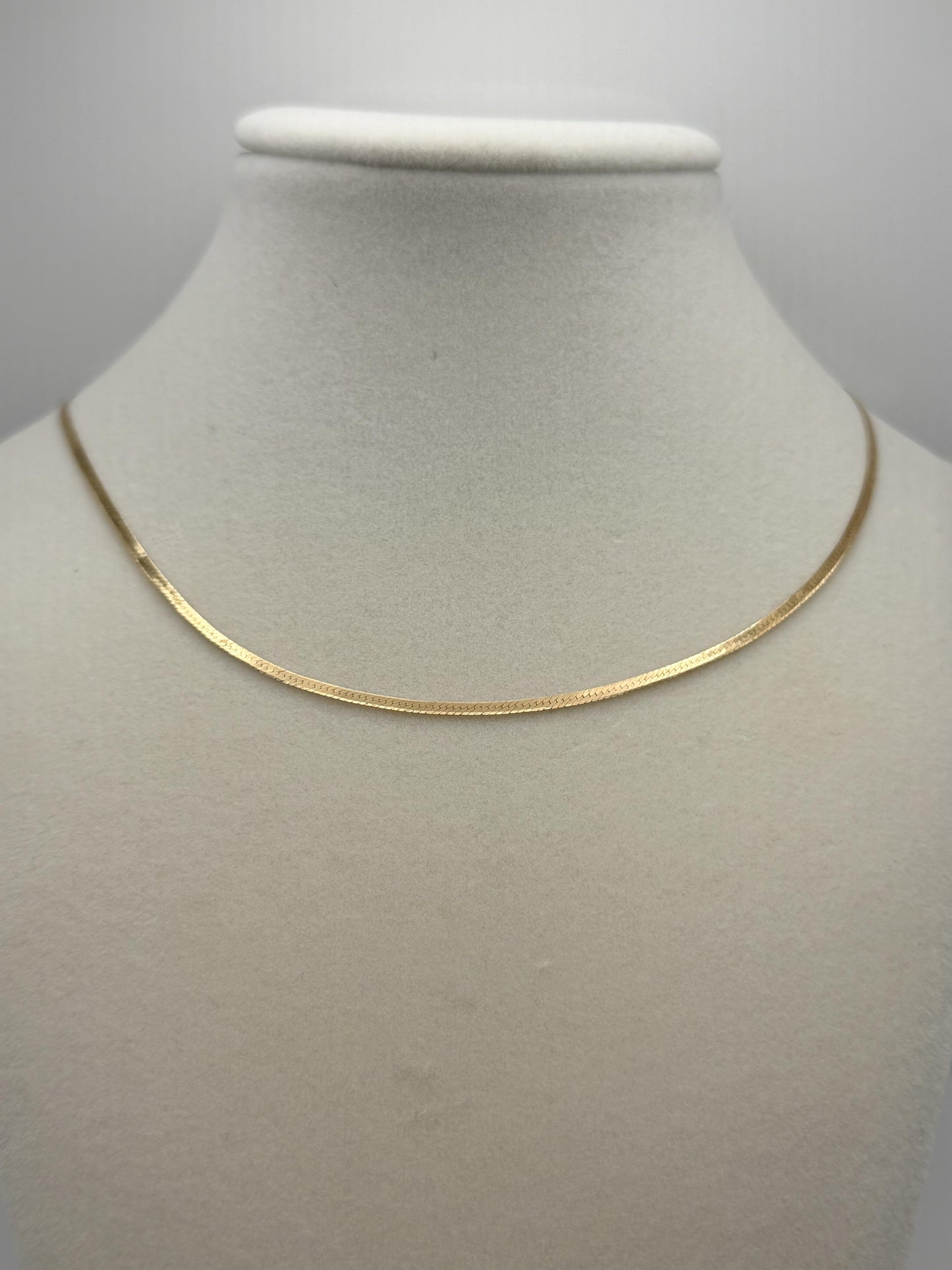 14k Yellow Gold Vintage italian Gold Snake Chain Necklace 30"