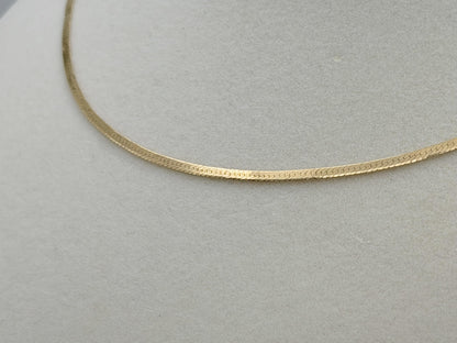 14k Yellow Gold Vintage italian Gold Snake Chain Necklace 30"