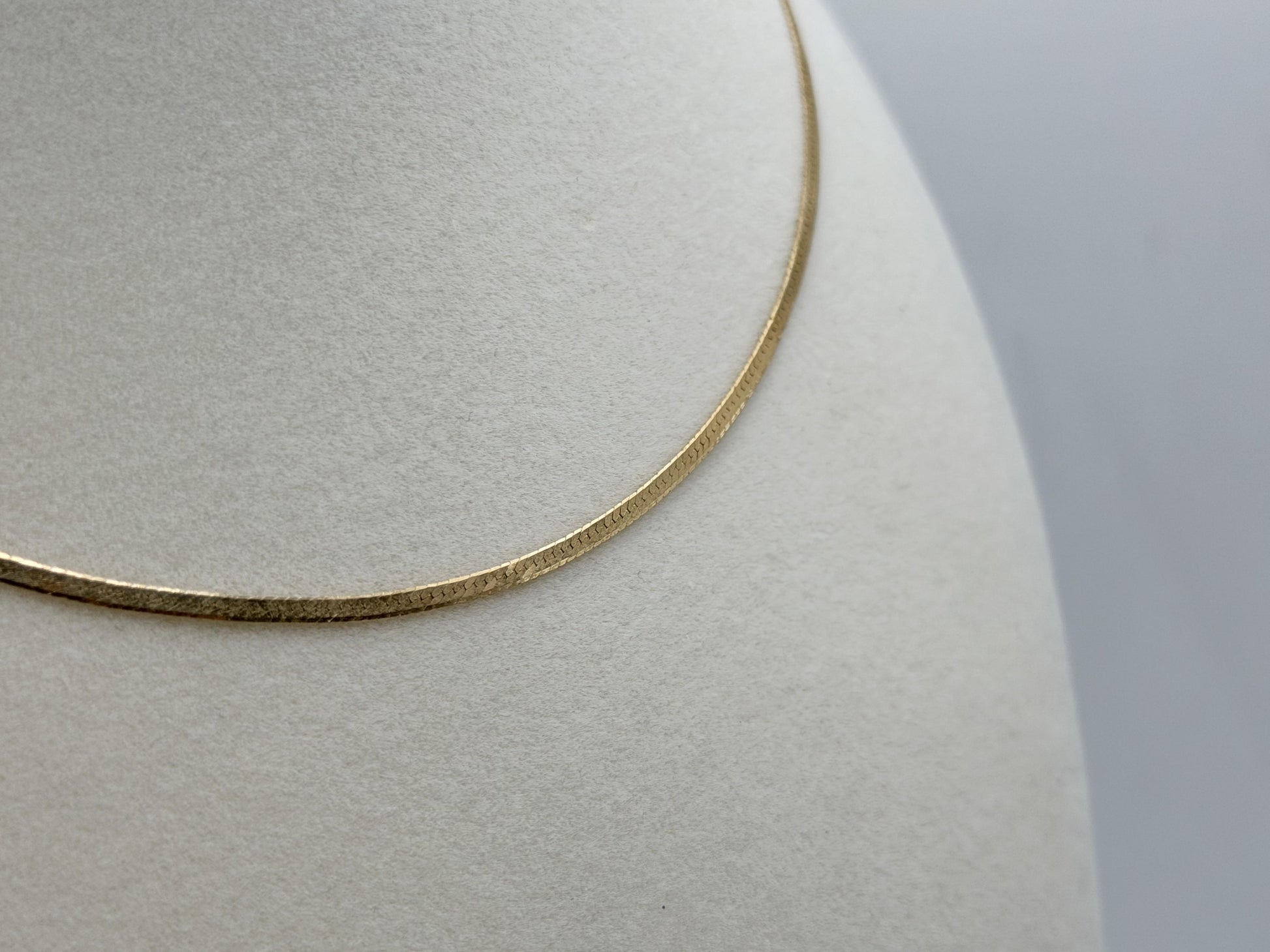 14k Yellow Gold Vintage italian Gold Snake Chain Necklace 30"