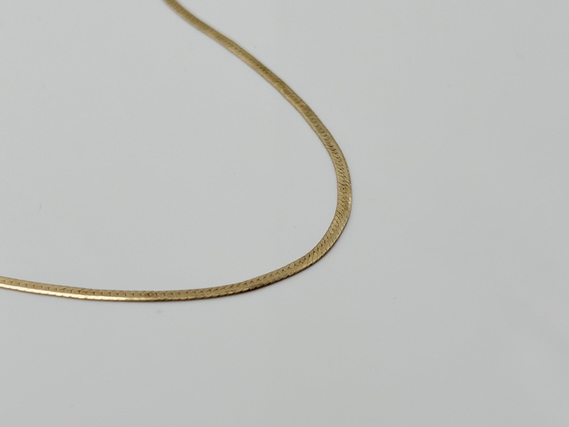 14k Yellow Gold Vintage italian Gold Snake Chain Necklace 30"