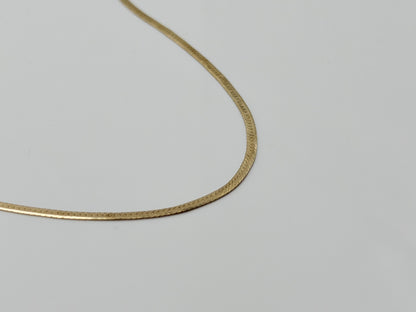 14k Yellow Gold Vintage italian Gold Snake Chain Necklace 30"