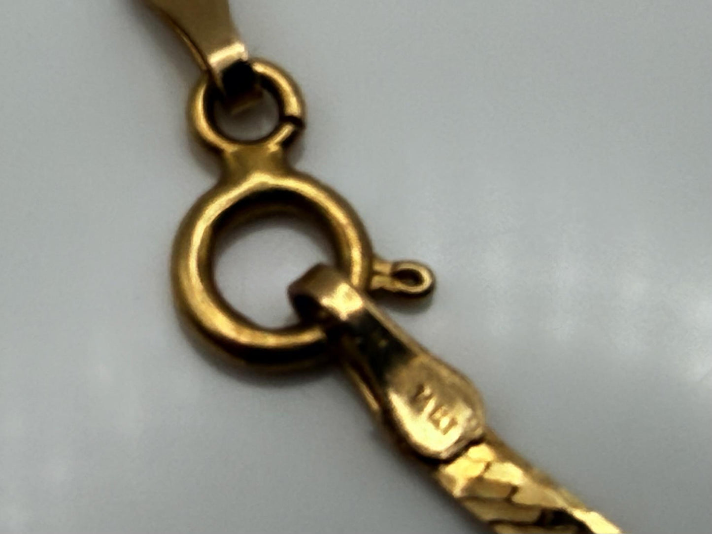 14k Yellow Gold Vintage italian Gold Snake Chain Necklace 30"