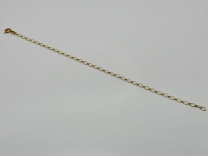 14k Yellow Gold Italy Chain Link Bracelet 7" Solid Gold Dainty Bracelet