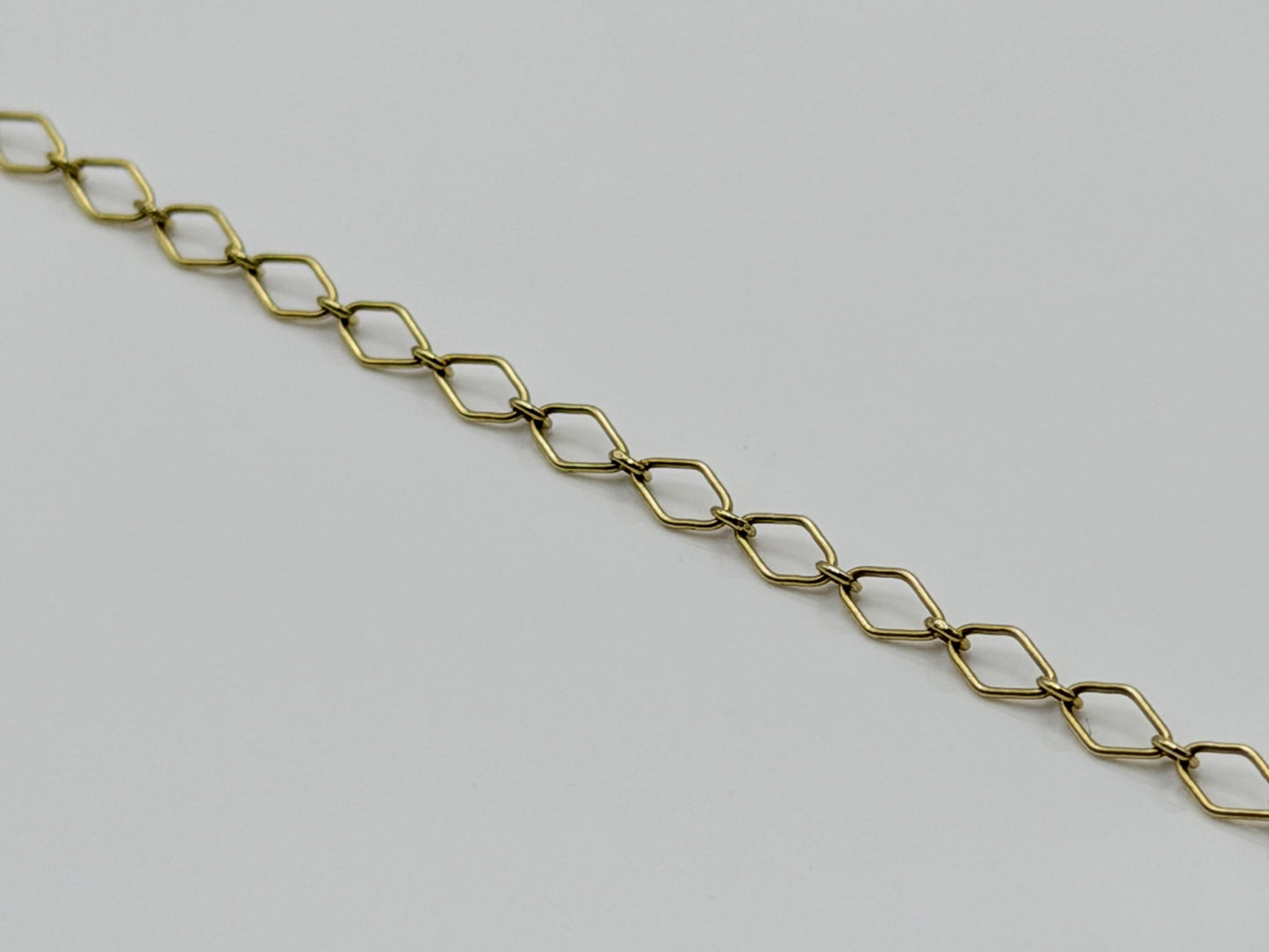 14k Yellow Gold Italy Chain Link Bracelet 7" Solid Gold Dainty Bracelet
