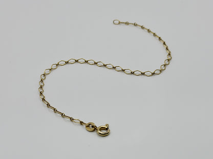 14k Yellow Gold Italy Chain Link Bracelet 7" Solid Gold Dainty Bracelet