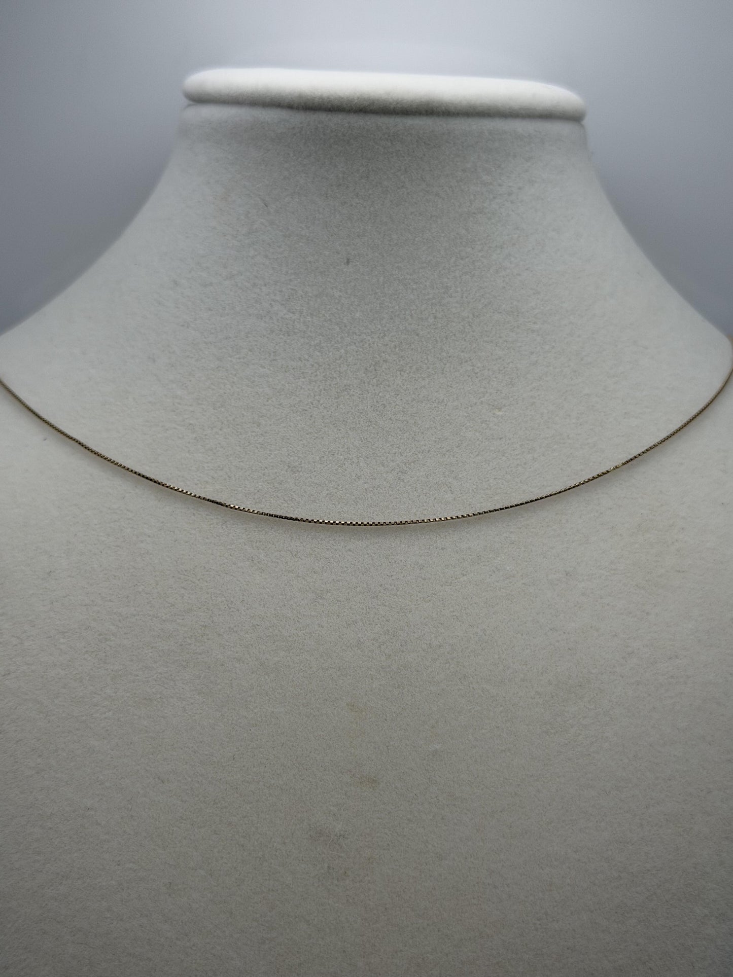 10k Yellow Gold Box Chain. Layering Dainty Chain 22"