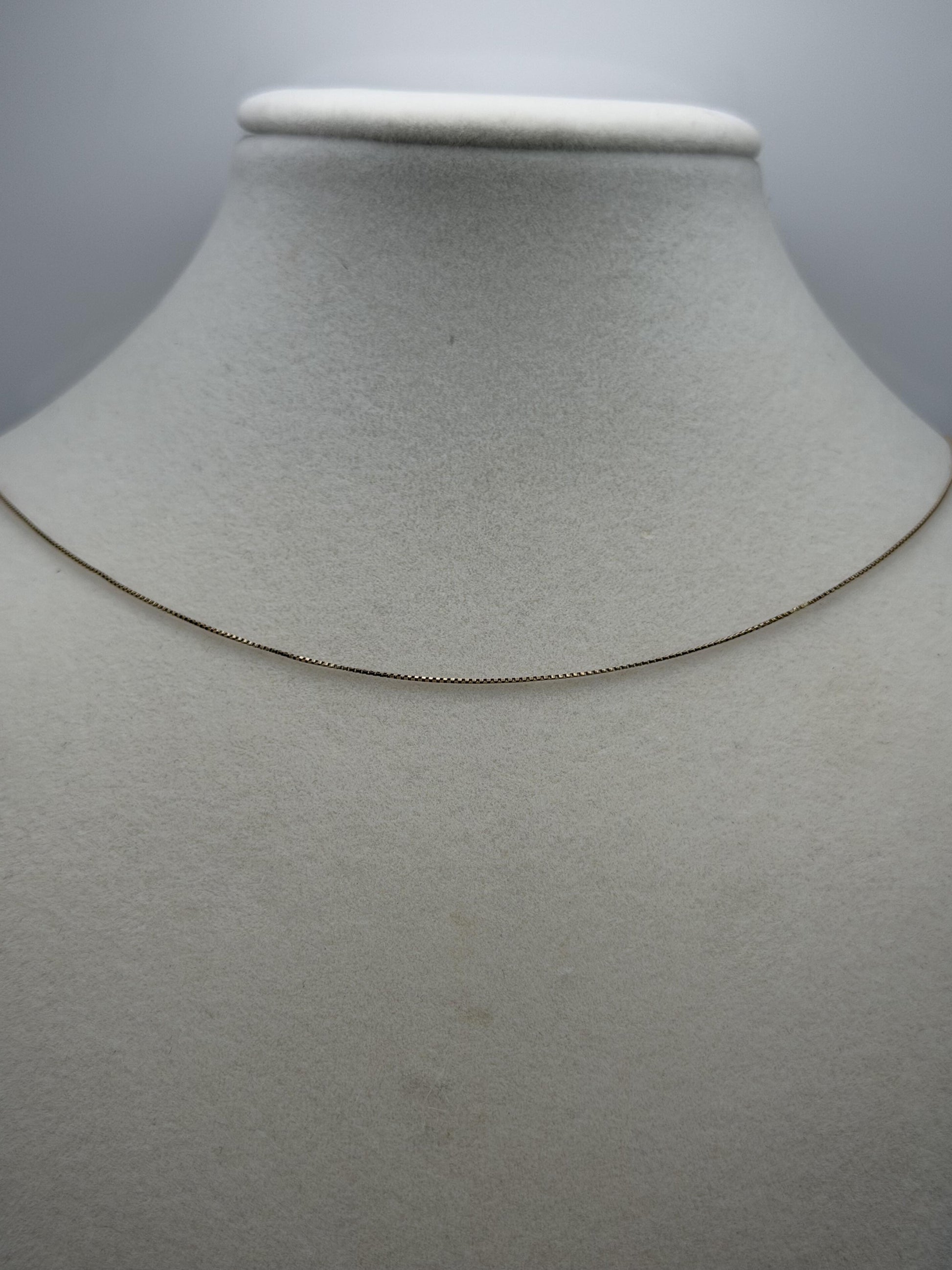 10k Yellow Gold Box Chain. Layering Dainty Chain 22"