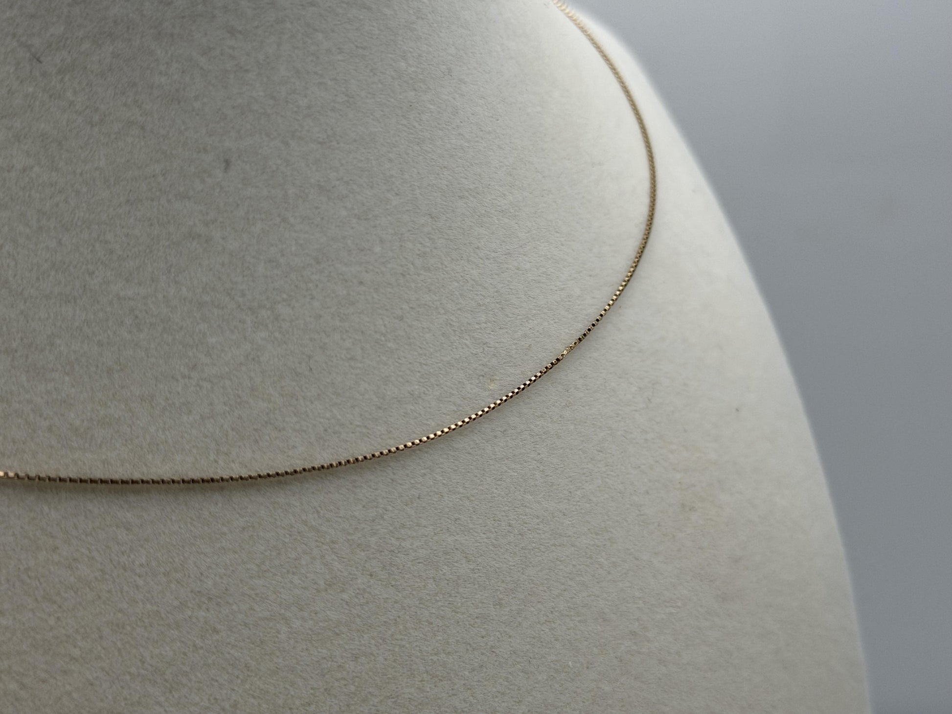 10k Yellow Gold Box Chain. Layering Dainty Chain 22"