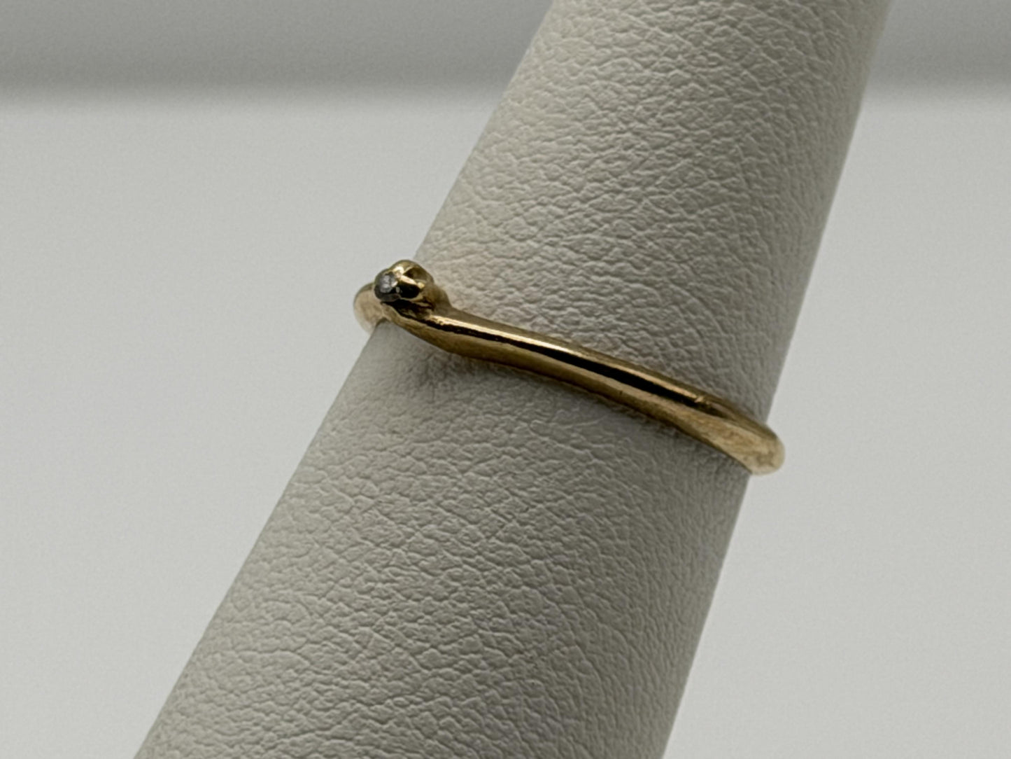 14K Gold Diamond Ring Minimalist Dainty Solitaire love Promise Ring