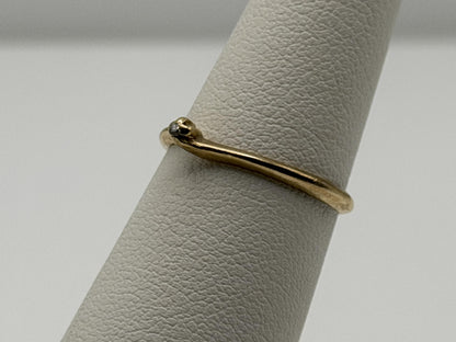 14K Gold Diamond Ring Minimalist Dainty Solitaire love Promise Ring