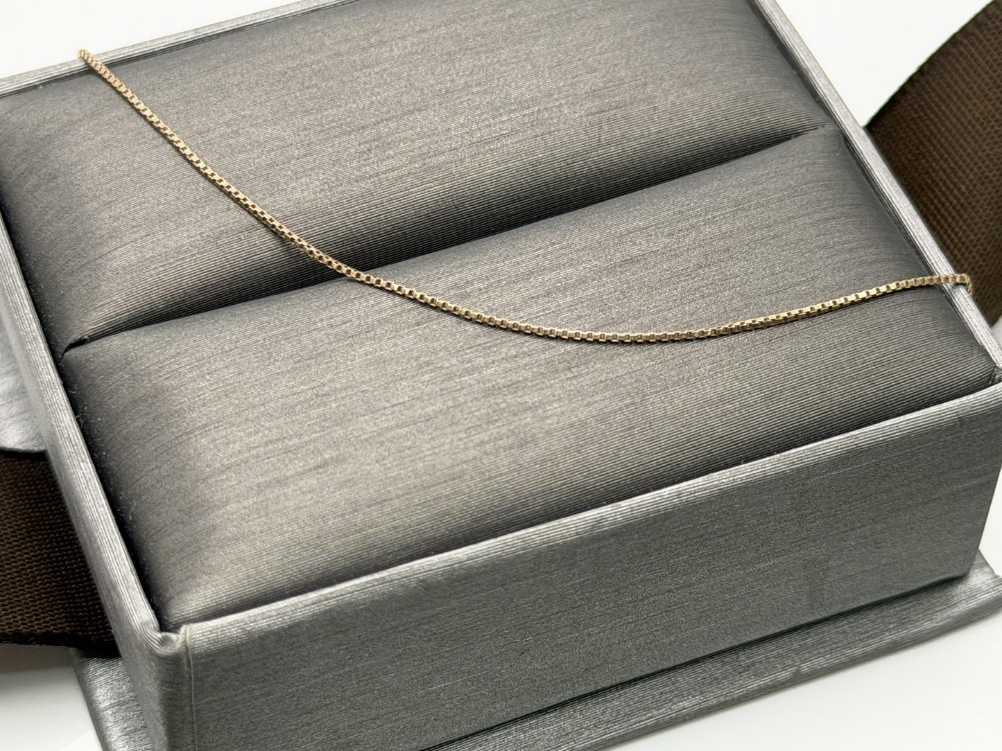 10k Yellow Gold Box Chain. Layering Dainty Chain 22"