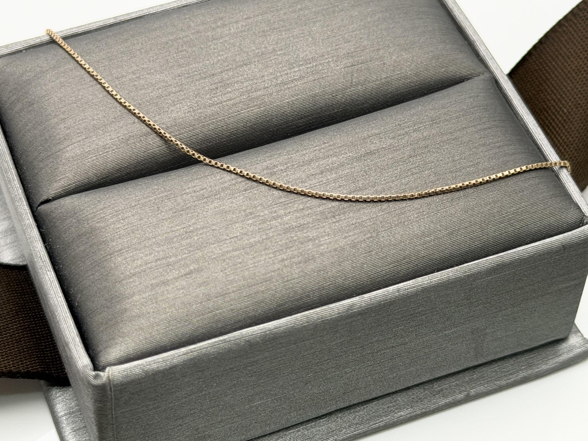 10k Yellow Gold Box Chain. Layering Dainty Chain 22"