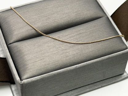 10k Yellow Gold Box Chain. Layering Dainty Chain 22"