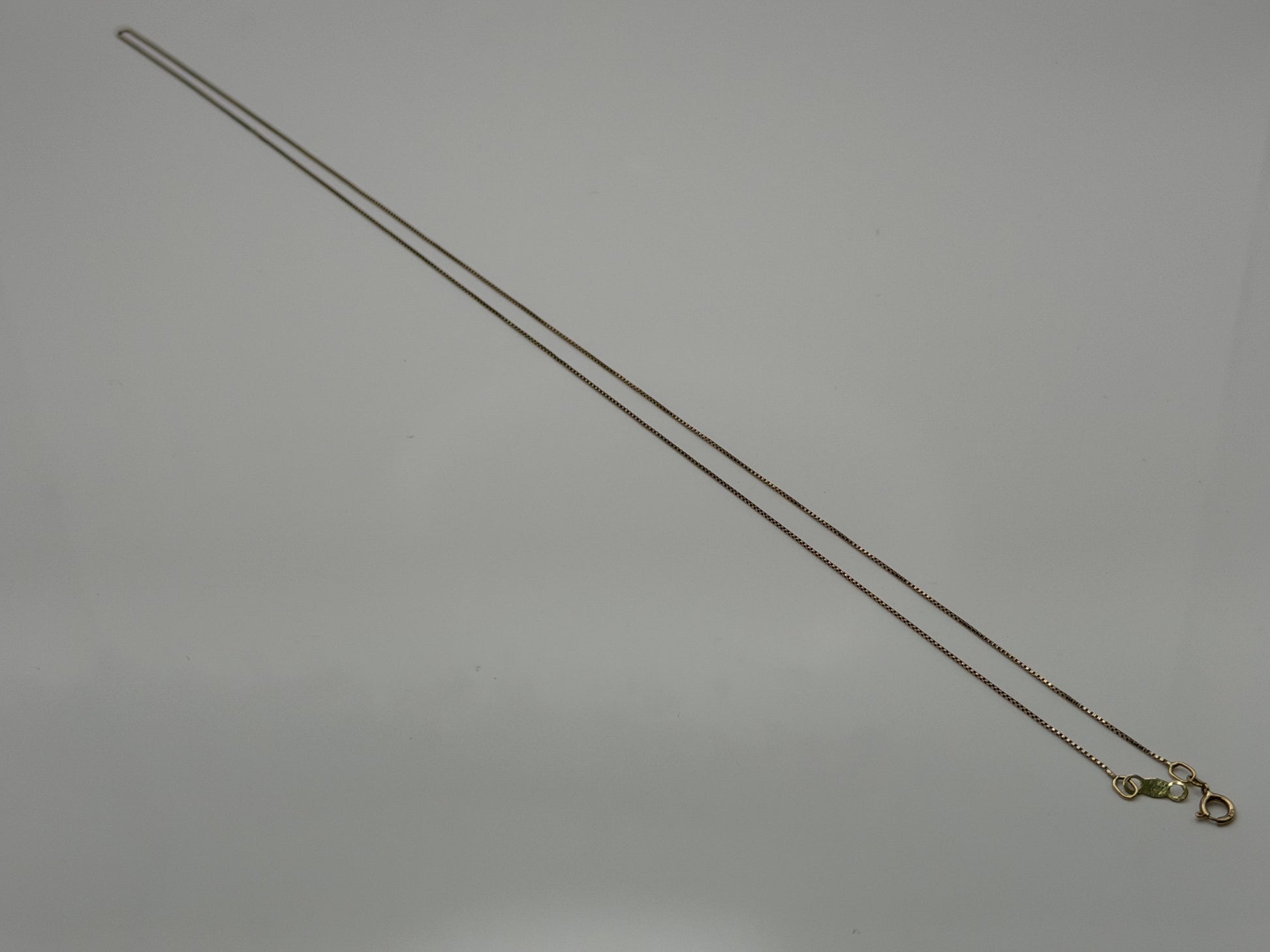 10k Yellow Gold Box Chain. Layering Dainty Chain 22"