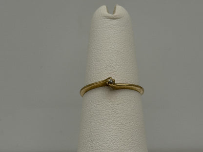 14K Gold Diamond Ring Minimalist Dainty Solitaire love Promise Ring