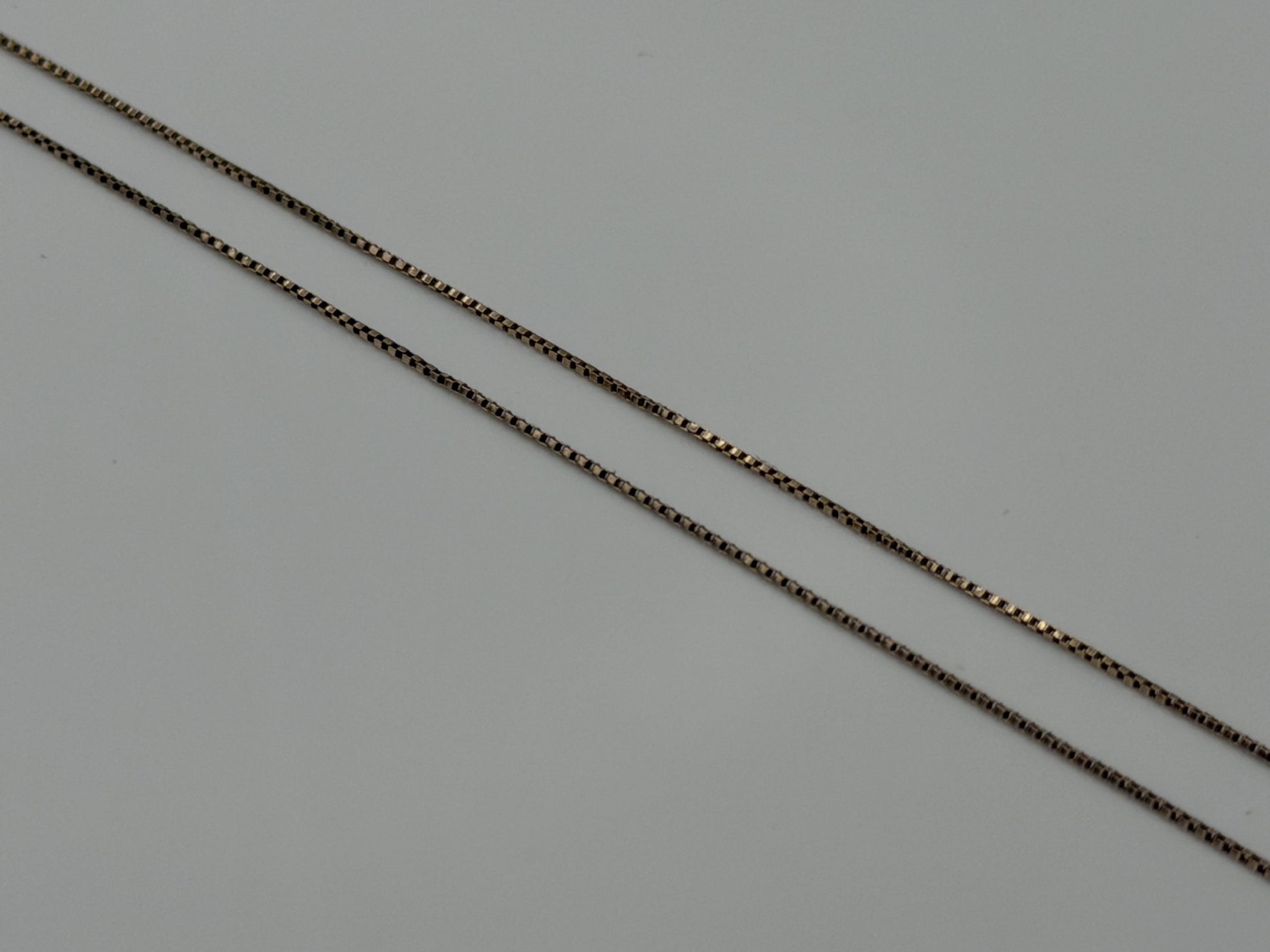 10k Yellow Gold Box Chain. Layering Dainty Chain 22"