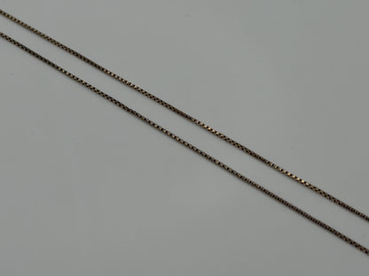 10k Yellow Gold Box Chain. Layering Dainty Chain 22"