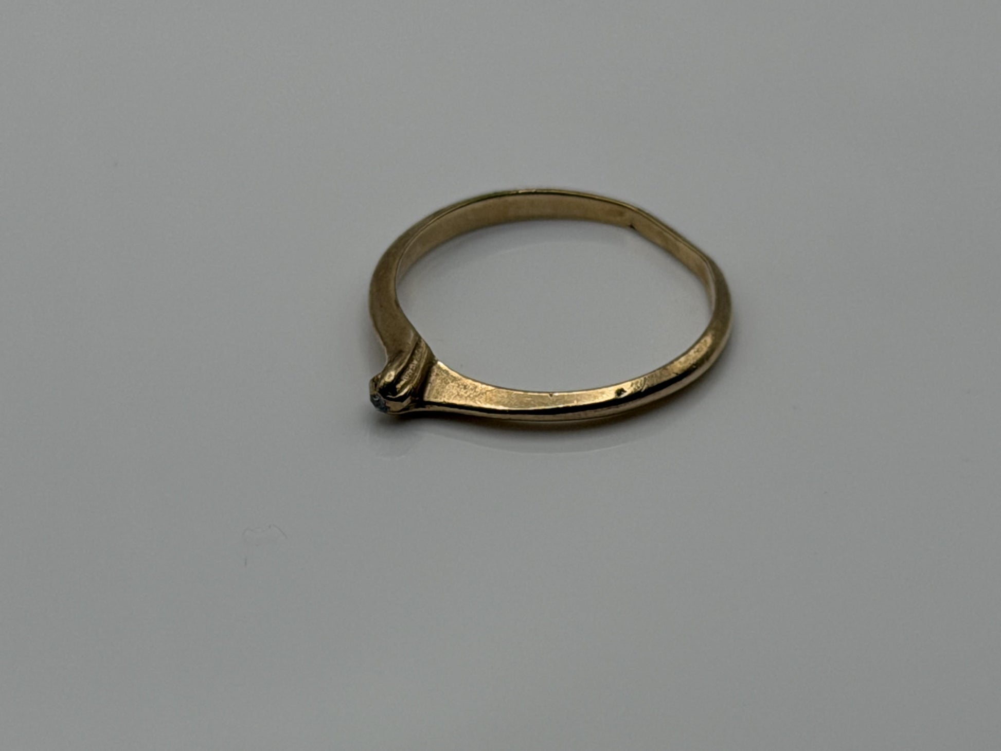 14K Gold Diamond Ring Minimalist Dainty Solitaire love Promise Ring
