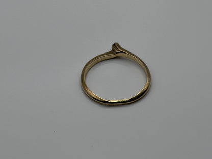 14K Gold Diamond Ring Minimalist Dainty Solitaire love Promise Ring