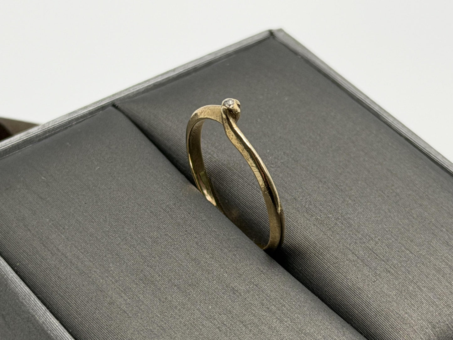 14K Gold Diamond Ring Minimalist Dainty Solitaire love Promise Ring