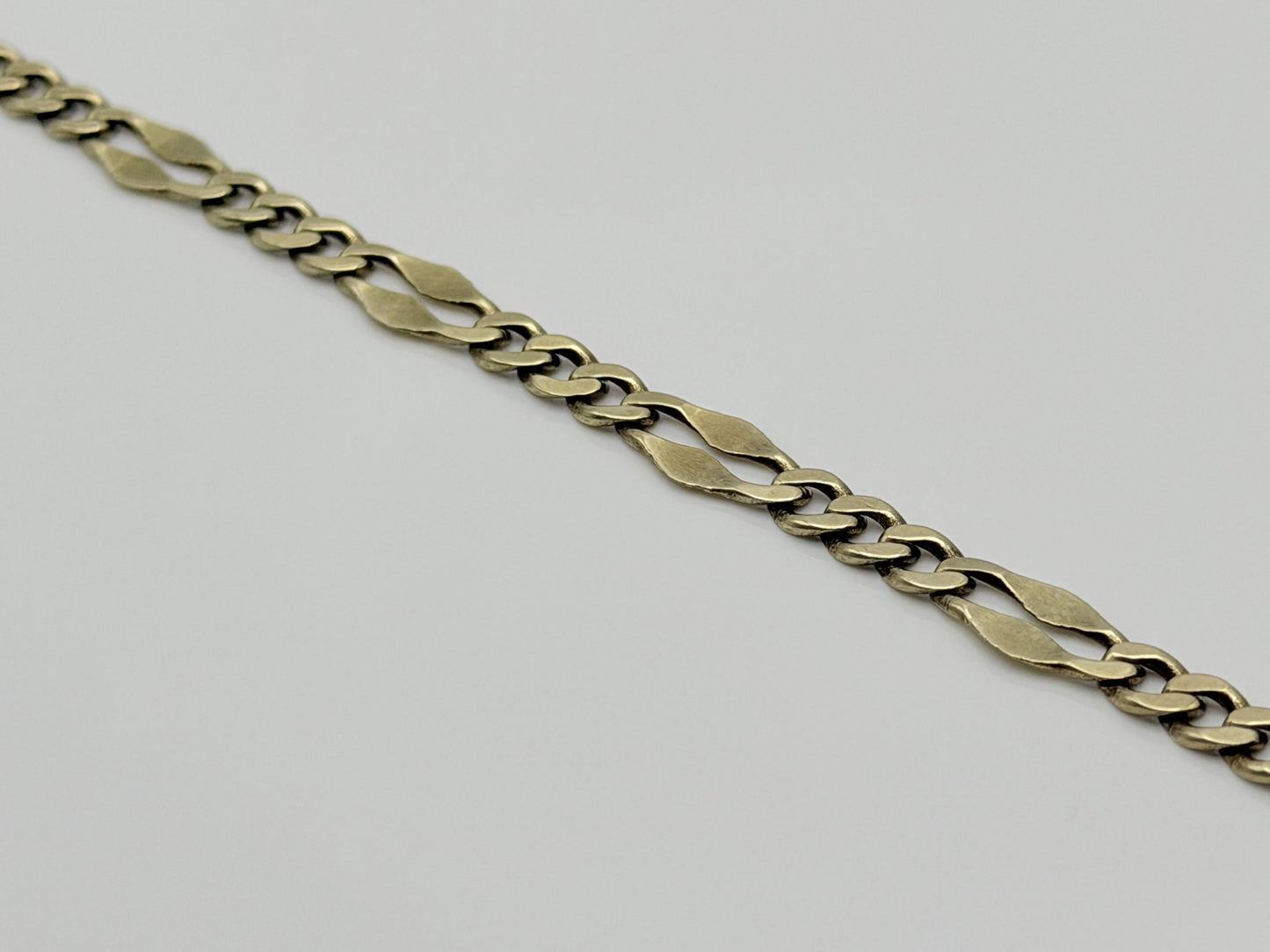 Vintage 10k Yellow Gold figaro Link Bracelet 7"
