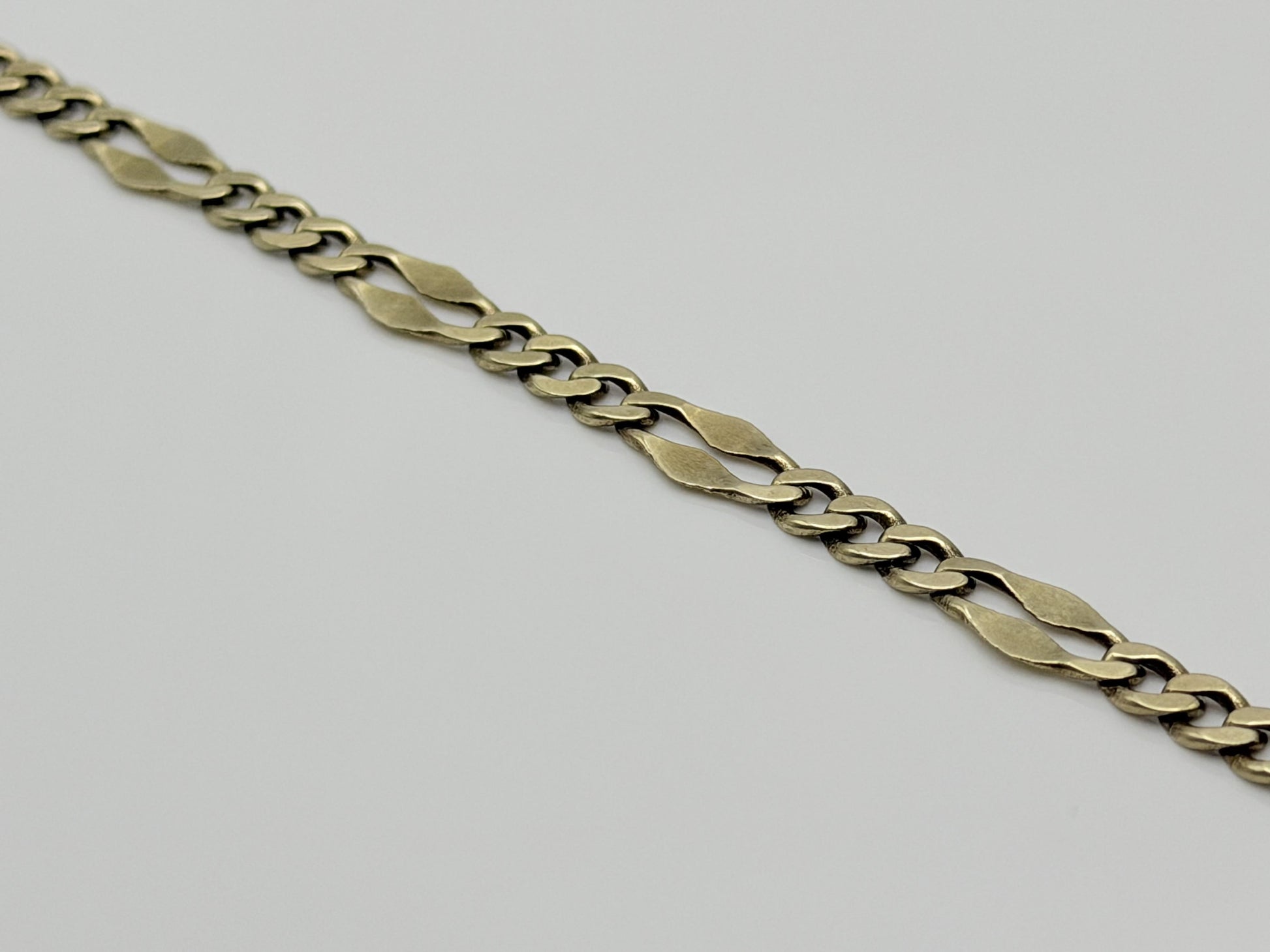 Vintage 10k Yellow Gold figaro Link Bracelet 7"