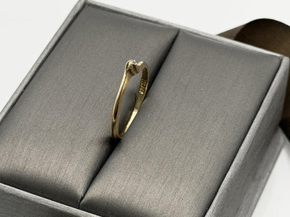 14K Gold Diamond Ring Minimalist Dainty Solitaire love Promise Ring
