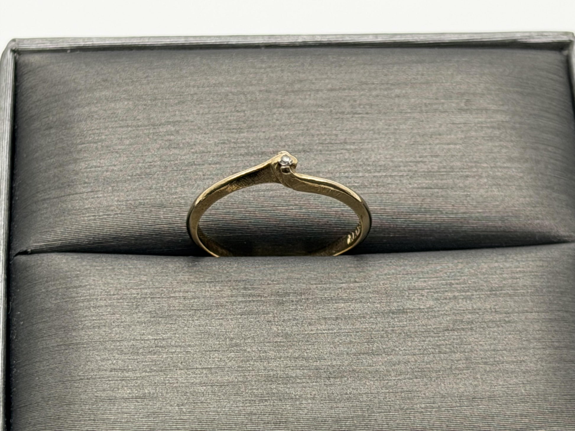 14K Gold Diamond Ring Minimalist Dainty Solitaire love Promise Ring