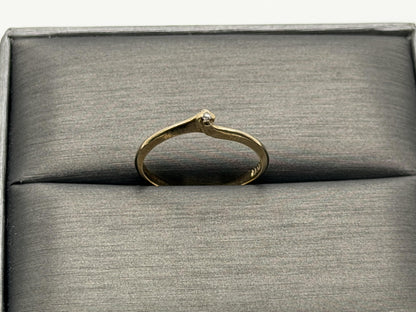 14K Gold Diamond Ring Minimalist Dainty Solitaire love Promise Ring