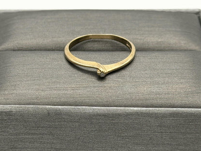 14K Gold Diamond Ring Minimalist Dainty Solitaire love Promise Ring
