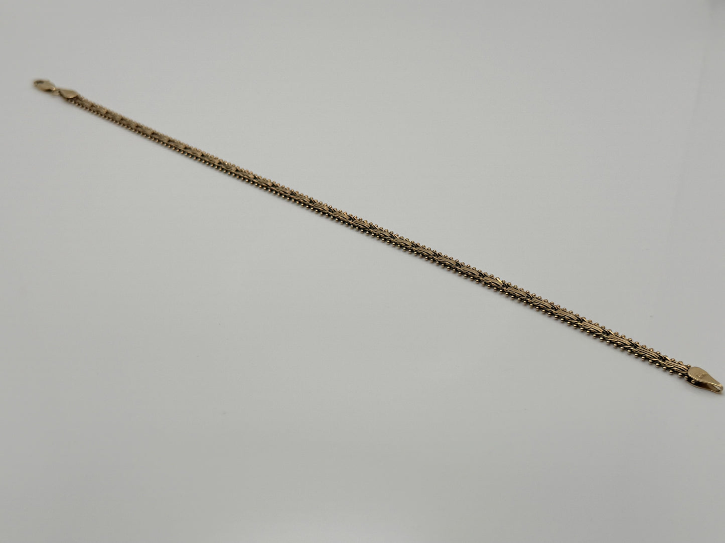 14k Vintage Gold 8.4 grams Multi-Row Bracelet 8.5 "