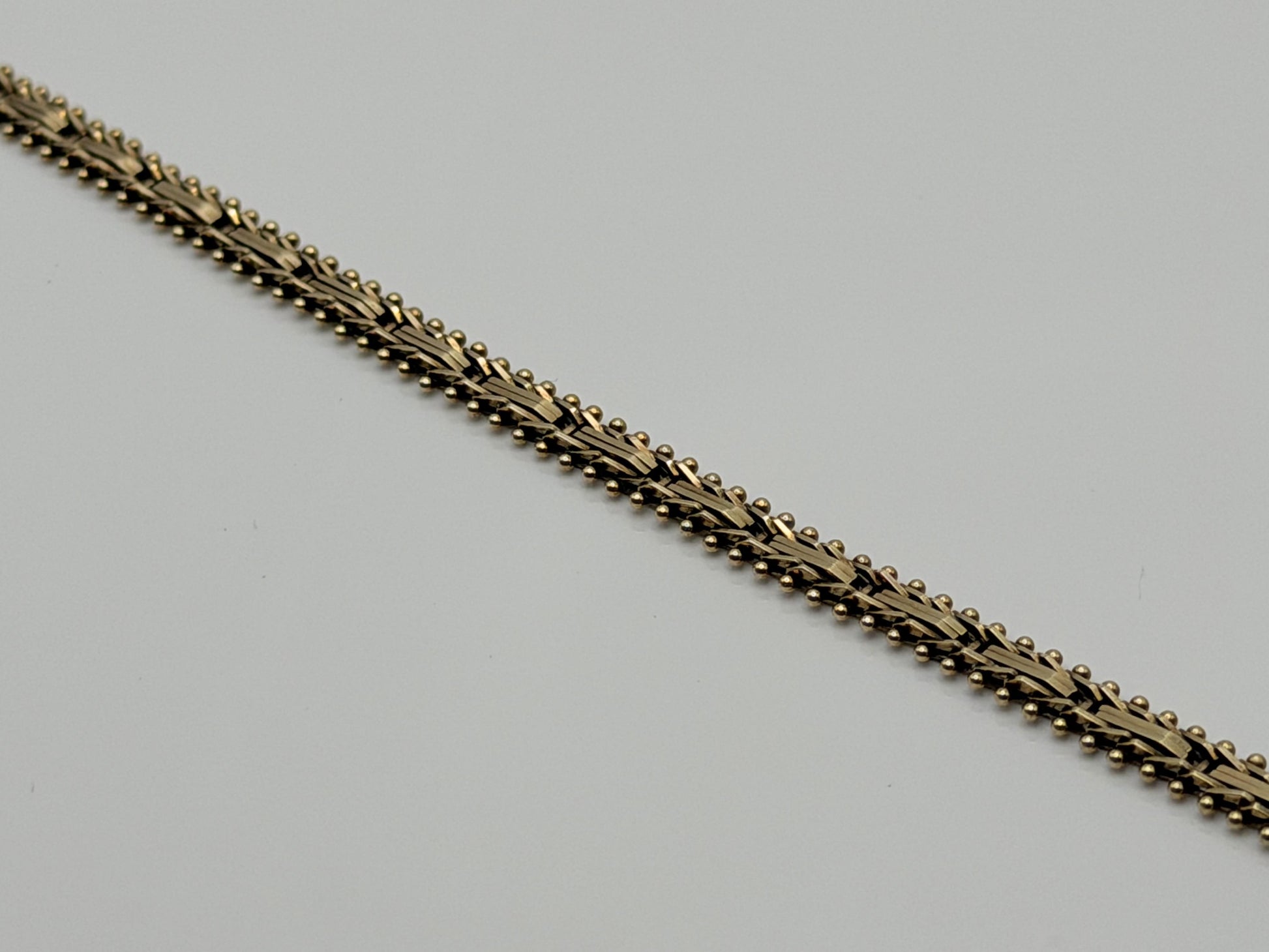 14k Vintage Gold 8.4 grams Multi-Row Bracelet 8.5 "