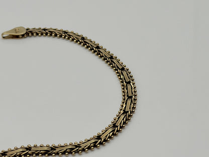 14k Vintage Gold 8.4 grams Multi-Row Bracelet 8.5 "