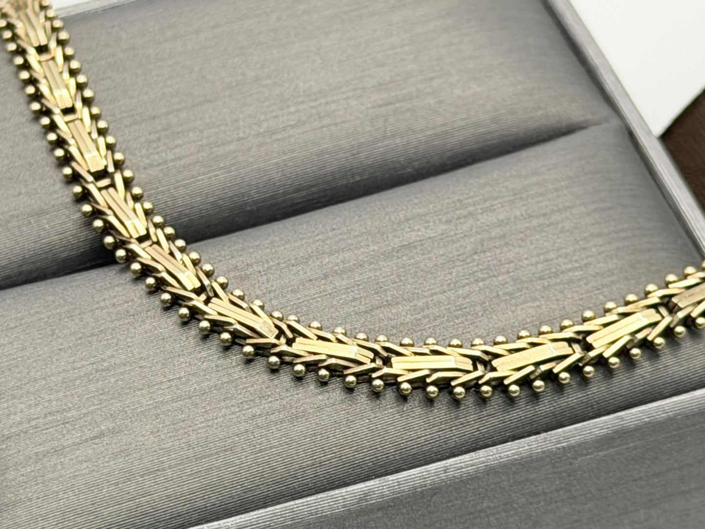 14k Vintage Gold 8.4 grams Multi-Row Bracelet 8.5 "