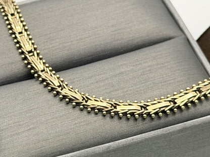 14k Vintage Gold 8.4 grams Multi-Row Bracelet 8.5 "