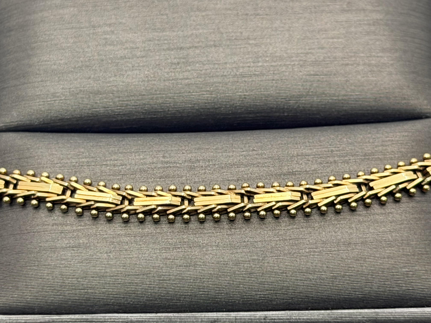 14k Vintage Gold 8.4 grams Multi-Row Bracelet 8.5 "
