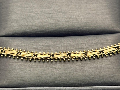 14k Vintage Gold 8.4 grams Multi-Row Bracelet 8.5 "